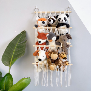 
ins Nordic style storage rack simple decoration wooden multi-layer children's room books doll towel storage decoration