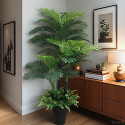 Simulated Green Plants Indoor Areca Palm Plant Potted Living Room Ornaments Bionic Large Artificial Tree Office Decoration Landscaping