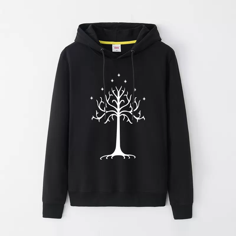 暴尚新款指环王周边连帽卫衣霍比特人刚铎圣白