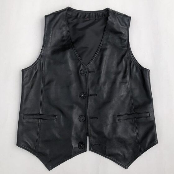 
Genuine leather vest men's new top layer sheepskin horse clip middle-aged and elderly fashion spring and autumn casual suit leather vest vest vest