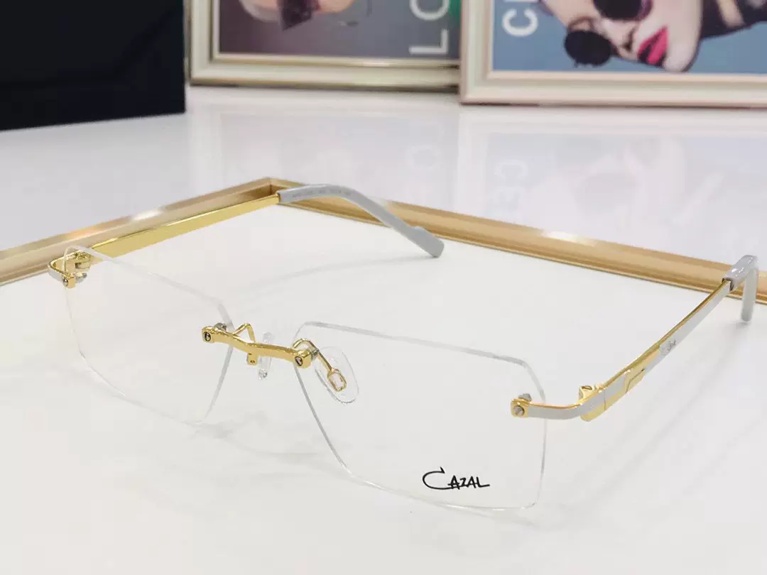 男女款无边眼镜金属商务欧美小众卡加尔CAZAL 无框架MOD7097包邮-Taobao