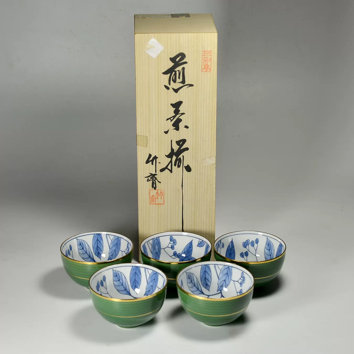 日本茶道具】常滑烧云仙作朱泥绘枫叶茶器揃套组急须茶杯5客-Taobao