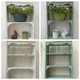 Promotional French retro distressed solid wood wire mesh wall rack storage rack multi-layer flower rack wall cabinet storage rack