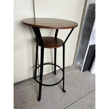 
Clearance price American iron wood two-layer round table