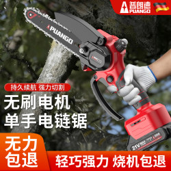 Electric Saw for Home Use, Small Handheld Electric Logging Saw, Lithium Battery Large Capacity Rechargeable Electric Chain Saw, Outdoor Saw for Cutting Firewood and Trees