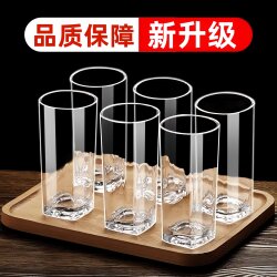High-Temperature Resistant Household Glass Cup Set for Guests, Drinking Cups, Tea Cups, Juice Drinks, Beer and Liquor Glasses, New Model
