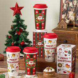 2025 Christmas Gift Ceramic Mug Household Water Cup Office Cup Souvenir Cute Coffee Cup