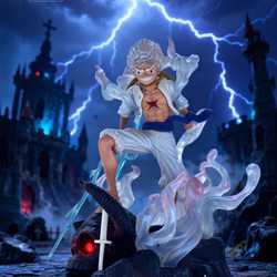 One Piece Lx Onigashima Nika Luffy Figure, Light-Up, Top-End Edition, Statue Model Figurine, Gift