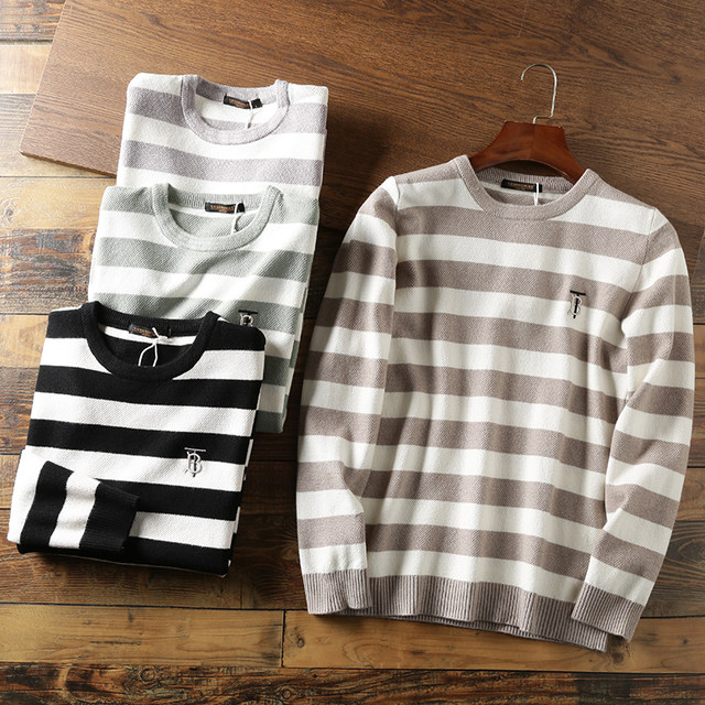 2020 new autumn and winter sweaters for men, pure cotton round neck ...