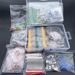 1818Pcs Repair DIY Experiment Electronic Component Kit Resistor Capacitor Transistor Led Potentiometer Double-Sided Board Mixed Pack