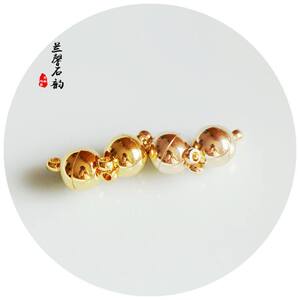 
Link pearl 14K18Kdiy necklace gold-wrapped handmade accessories jewelry buckle color-preserving bracelet magnet buckle ending 6mm