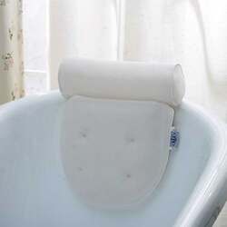 4D Bath Pillow, Bathtub Pillow, Waterproof Neck Pillow with Suction Cup, Bathtub Anti-Slip Mat, Export Thickened Bath Pillow