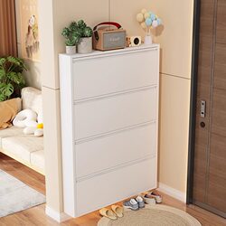 Ultra-Thin Shoe Cabinet 2026 New Model 12cm Household Entrance Steel Large-Capacity Shoe Rack Extremely Narrow Entryway Flip Cabinet