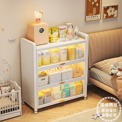 Steel Baby Feeding Table Storage Cabinet Baby Supplies Storage Cabinet Bedroom Floor-Standing Storage Rack Iron Storage Cabinet