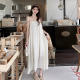 Seaside holiday small fresh tube top dress dress female Xia Xianqi Super Fairy Mori beach skirt temperament long skirt
