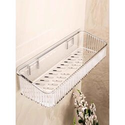 Bathroom Storage Rack, Bathroom Toilet Washroom, No-Drill Wall-Mounted Washstand, Wall-Mounted Cosmetics Storage Shelf