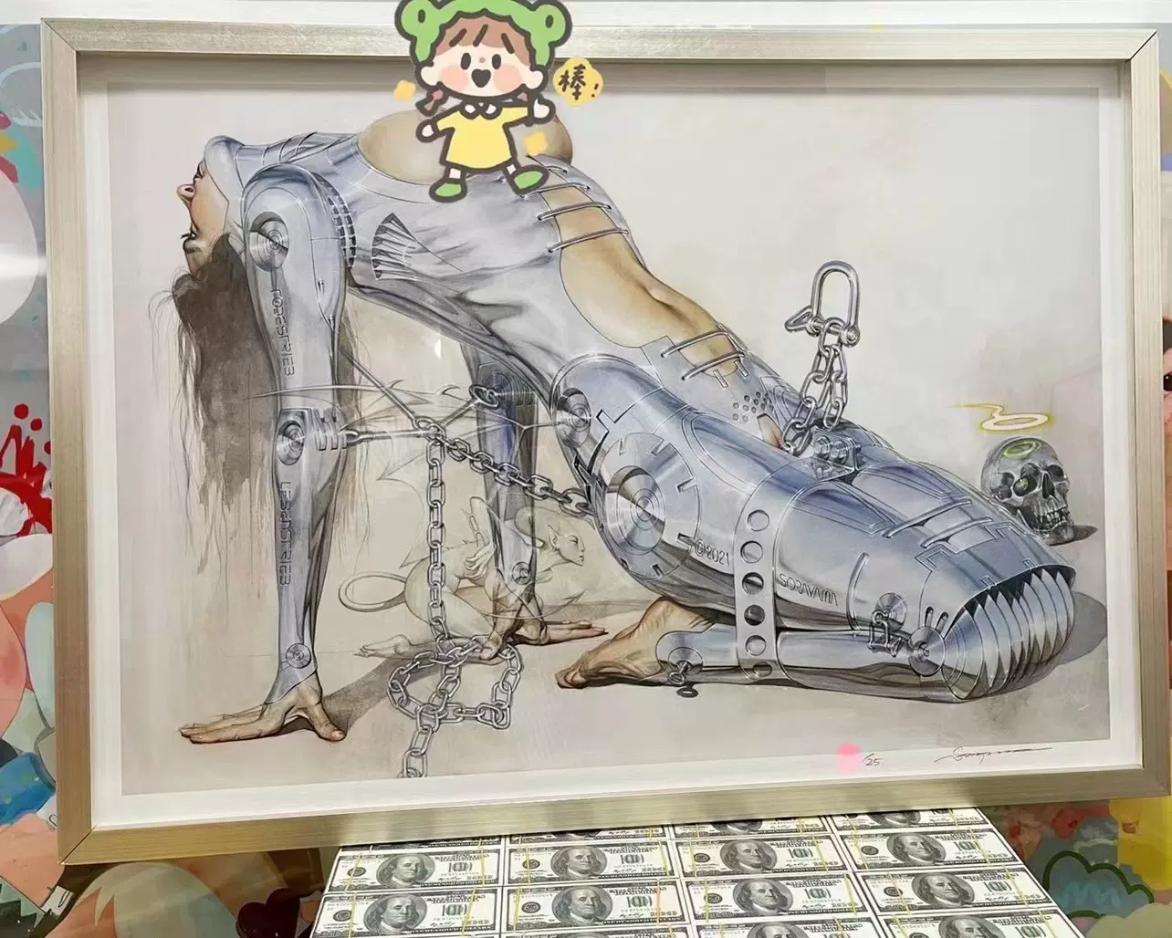 空山基版画Sorayama x H.R.GIGER 2020空山基版画超大尺寸-Taobao