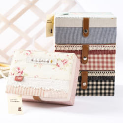Limited Time Free Shipping Japanese Style Cute Retro Artistic Fabric Wooden Jewelry Box Storage Box