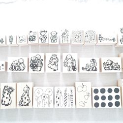 Komorebi Imported Professional Japanese Craftsmen-Made Pepin Wooden Planner Stamps with Cartoon Characters