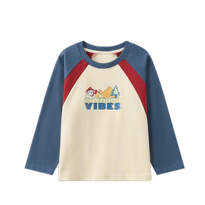 
Paw Paw Team boys long-sleeved T-shirt autumn and winter 2026 new autumn children's tops baby bottoming shirt boys clothes