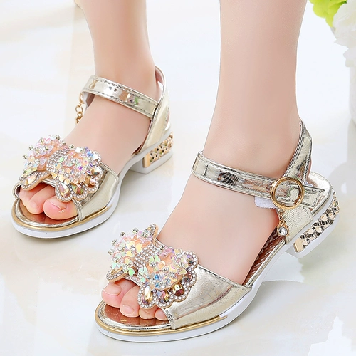 Обувь, сандалии, детские летние высокие туфли для принцессы
