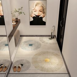 Cream-Style High-End Entrance Door Mat, Entry Carpet, Home Light Luxury Foyer Mat, Customizable and Stain-Resistant Mat