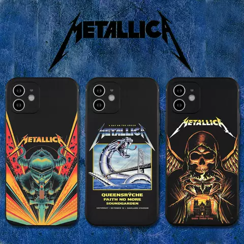 METALLICA Rock Metal Band New Phone Cases Covers iPhone 15, iPhone 14, iPhone 13, iPhone 12, iPhone 11