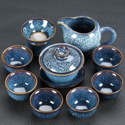 Jingdezhen Official Flagship Store Blue Kung Fu Tea Cup Tea Set for Home Use 2026 New Model Ceramic Teapot with Lid