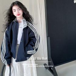 Girls' Spring and Autumn Jacket 2026 New Stylish and Fashionable Korean-Style Jacket for Older Children, Korean-Style Outfit Baseball Jacket
