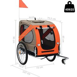Best-Selling Goods in Europe and America: Pet Folding Bicycle Trailer, Lightweight Outdoor Stroller for Travel