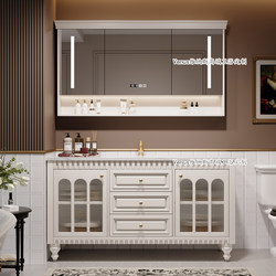 American oak bathroom cabinet combination French retro