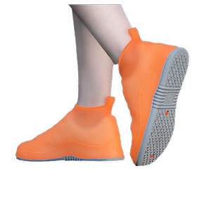 Rain boots waterproof shoe cover rainproof foot cover anti-slip thickened wear-resistant silicone adult rain boot cover outdoor wear when school rainy days