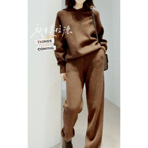 
[Quiet luxury sporty/thickened/Consinee/100 cashmere] A must-have item! Knitted suit-tops/pants