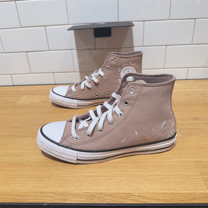 
CONVERSE Converse All Star Floral Embroidery Big Girls High Top Sneakers Canvas Shoes A08401C