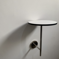 Used Wall-Mounted Table, Bauhaus Style, Suitable for Milk Tea Shops, Wall-Mounted Table, Stainless Steel Booth Side Table, Side Table, Coffee Table