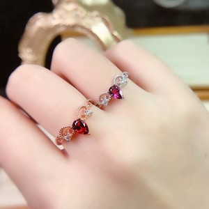 
New S925 sterling silver water drop ring silver empty holder small size 4*6mm fashion internet celebrity popular jewelry