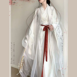 
Original [Lihuating] Wei and Jin style embroidered Hanfu large sleeve fairy straight hem double layer super fairy cool style daily life
