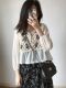 2021 lantern sleeve chiffon stitching female knitted hook flowers hollow cardigan spring and summer embroidered small blouse shawl
