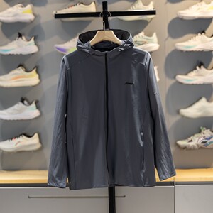 
Li Ning Sports Windbreaker Men's 2026 Summer Fitness Cool Quick-Drying Knitted Hooded Sun Protection Jacket AFDW479