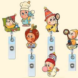 Cute Star People Brand Retractable Badge Reel for Nurses, Doctors, Students, and Id Card Holders with Lanyard