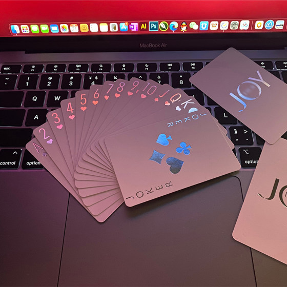 
Genuine high-value playing cards with laser flash technology 5th anniversary limited edition art collection level egg-breaking poker playing cards