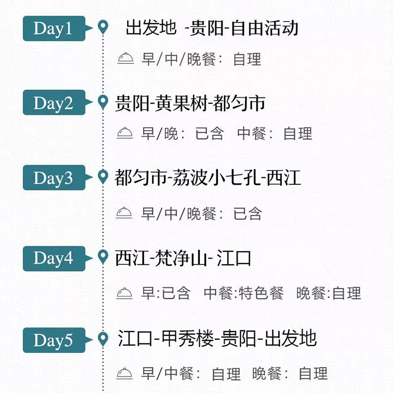 含高铁往返+贵州+荔波+西江+梵净山+纯玩5天4晚+黄果树/甲秀楼