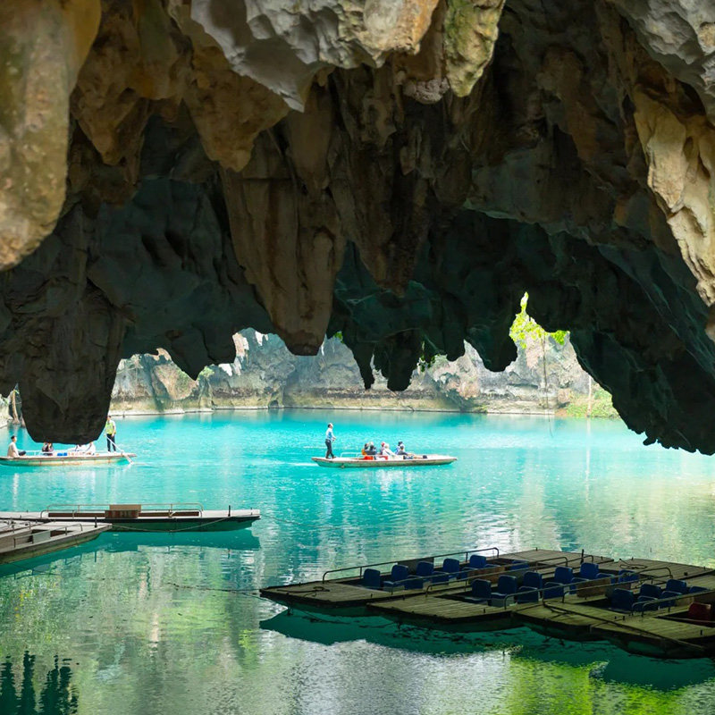 8人纯玩小团广西巴马百魔洞+长寿村+三门海一日游 含景区门票船票