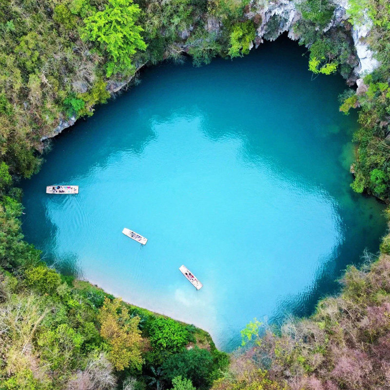 8人纯玩小团河池巴马三门海含船票一日游可百色或南宁起止