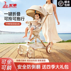 Wuyang Baby Stroller: Lightweight, Foldable, Two-Way, Convertible to Sitting or Lying, High-View Baby Stroller