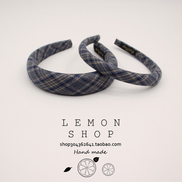 
Retro plaid headband for women 2025 new high-end high-ceiling headband hairpin Korean internet celebrity headband hair accessories
