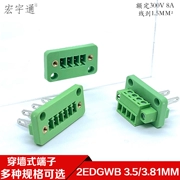 Khối đầu cuối plug-in cố định gắn tường 2EDGWB-3.5/3.81mm có tai Bộ hoàn chỉnh 15EDGAM/KM