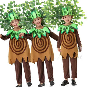 
Small tree performance costume stage play fruit tree grass green forest hunter costume men and women children big tree plant costume