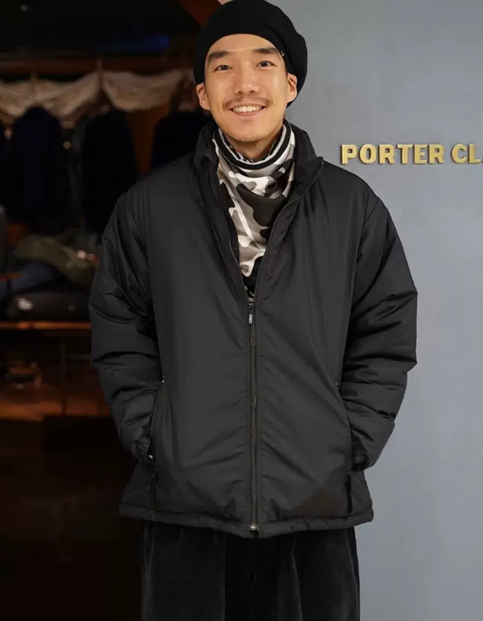 代购porter classic SHEEN NYLON ZIP UP JACKET拉链棉外套23AW-Taobao