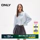 ONLY2025 summer new lace-up bow solid color straight shoulder straight slim lapel long sleeve short shirt for women